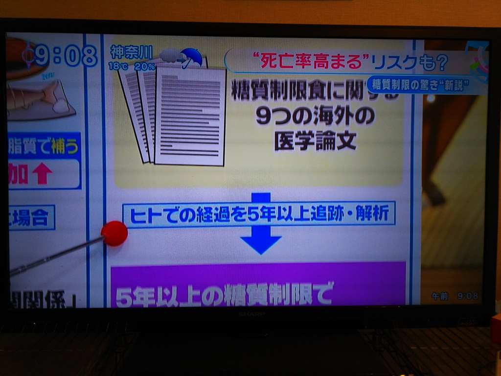 フジテレビ とくダネ! 糖質制限